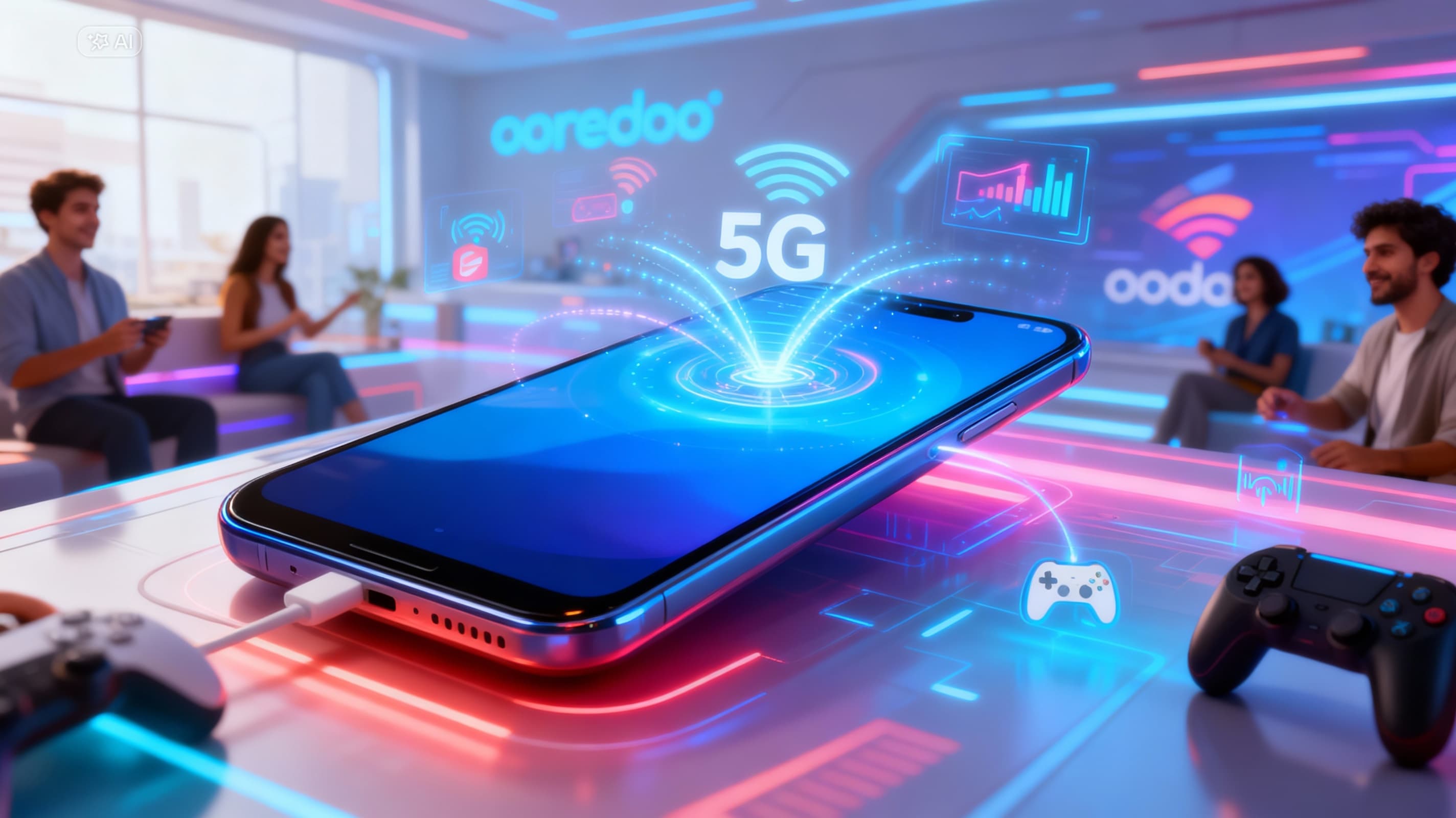 إطلاق شبكة 5G في الجزائر عبر Ooredoo